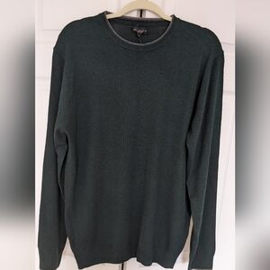 Classic Forest Green Crewneck Sweater Made in Italy